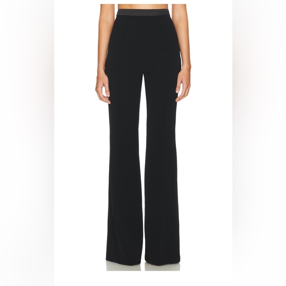 NADINE MERABI Pants - NADINE MERABI Black Wide Leg Pants